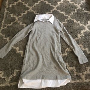 Gray and white dress shirt